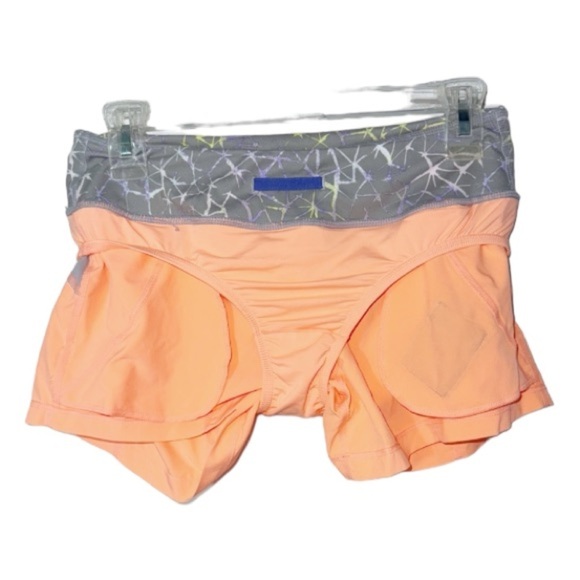 Zella Speedster Active Athletic Running Shorts Small Orange/Gray Brief Lining - Picture 11 of 13